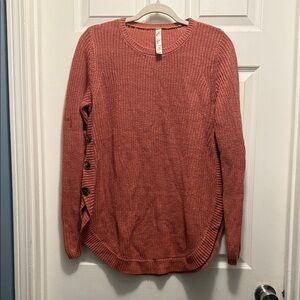 Rina Rossi Maternity Knit Sweater in Coral